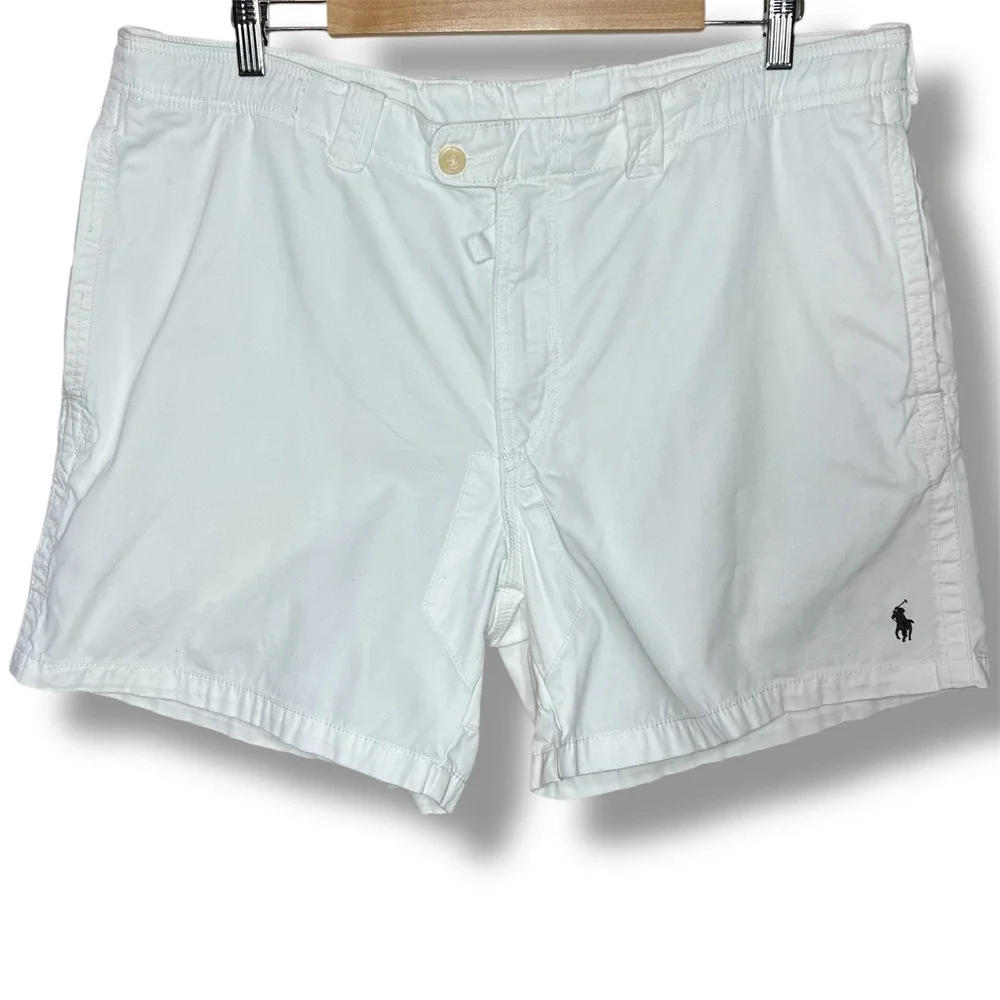 Vintage Polo Ralph Lauren Shorts Mens XL/40 White‎ Chino Preppy Cruise Resort